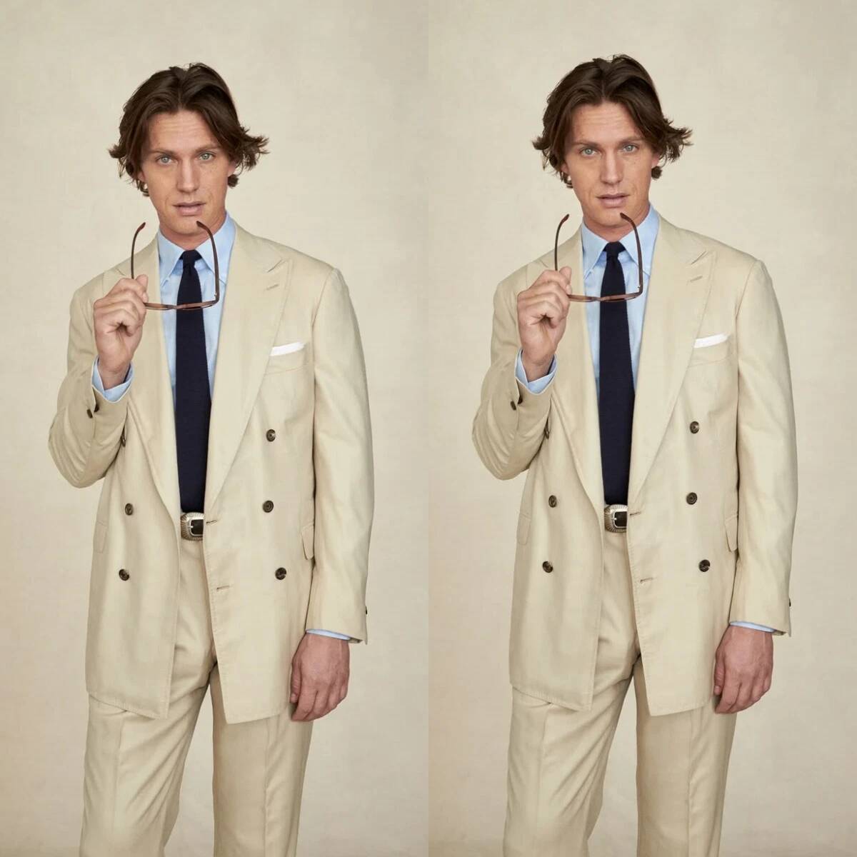 Tailored Trouser Wide - Traje de Dos Piezas para Hombre,