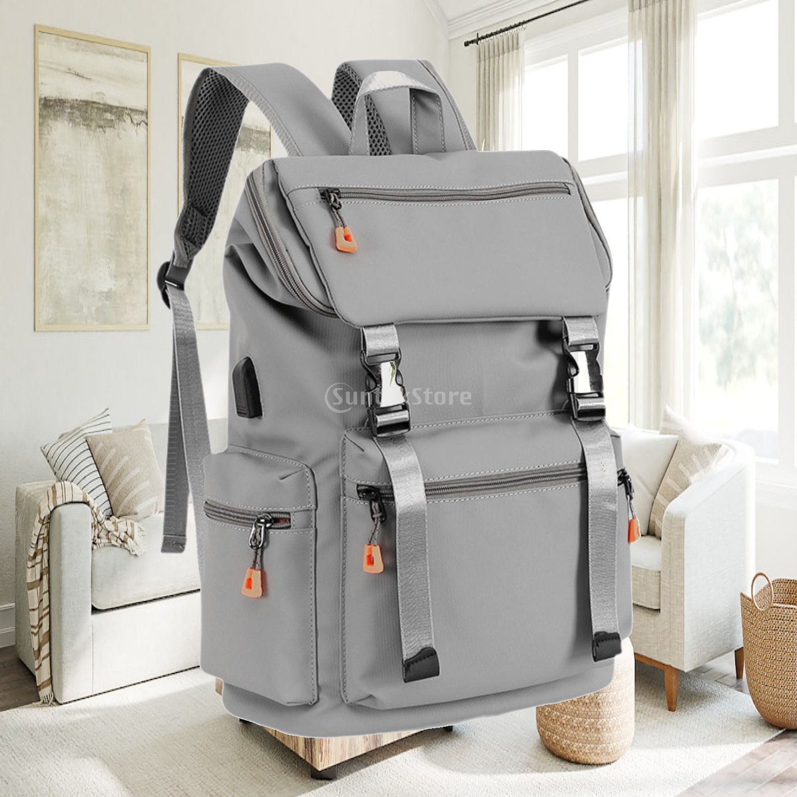 Women'S Work Fashion - Mochila informal con organizador, bolsillos, correa