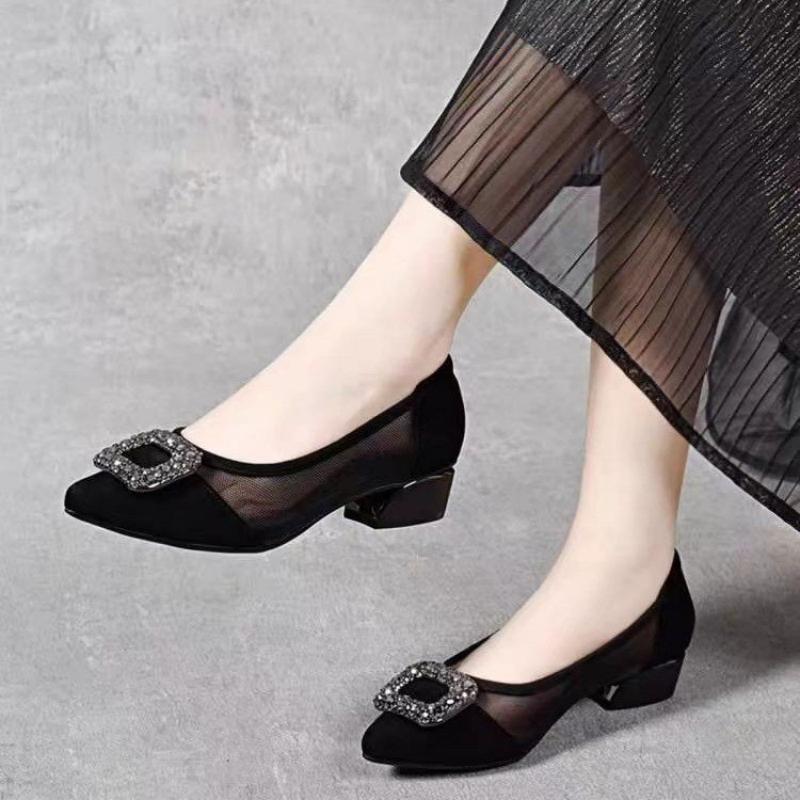 Women'S Work Fashion - Elegantes Zapatos de Tacón Cuadrado con