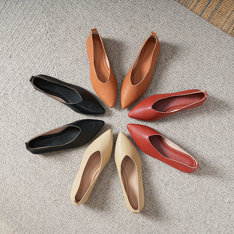 Women'S Work Fashion - Zapatos de Trabajo de Cuero Suave