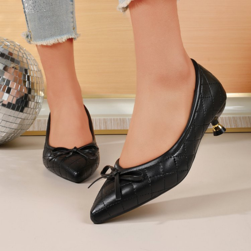 Tacones Kitten Punto Punta Moñ - Women'S Work Fashion reseña y precio