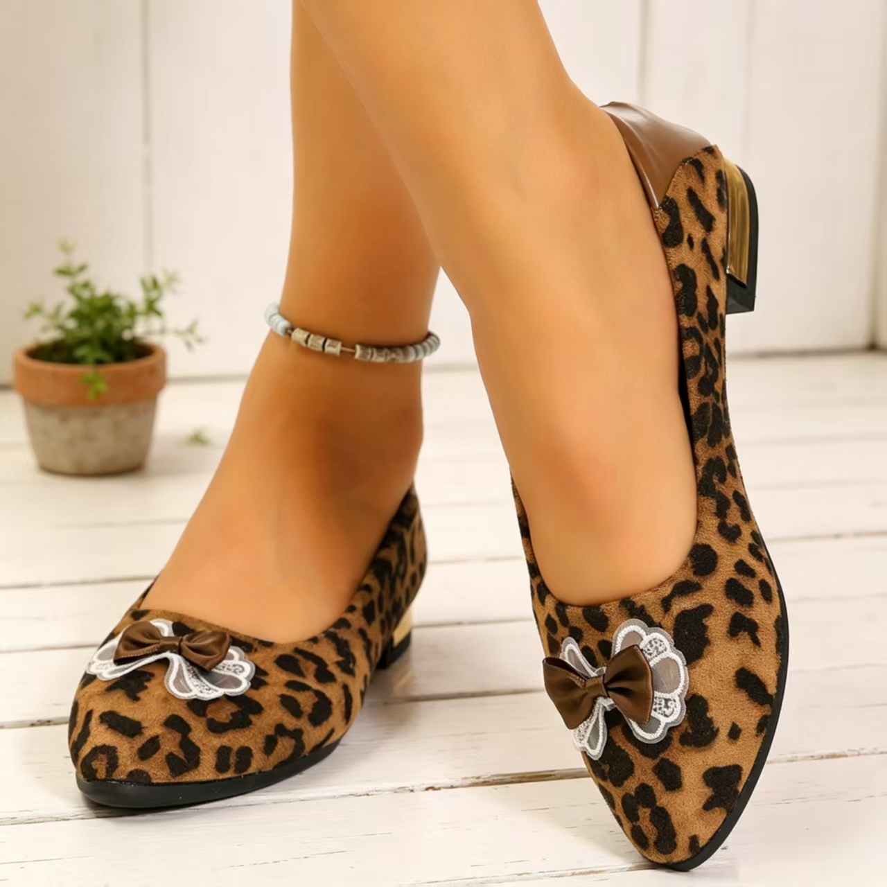 Zapatos de tacón bajo con punt - Women'S Work Fashion reseña y precio