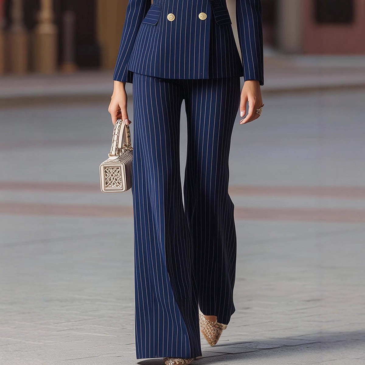 Conjunto de Traje para Mujer,  - Tailored Trouser Wide reseña y precio